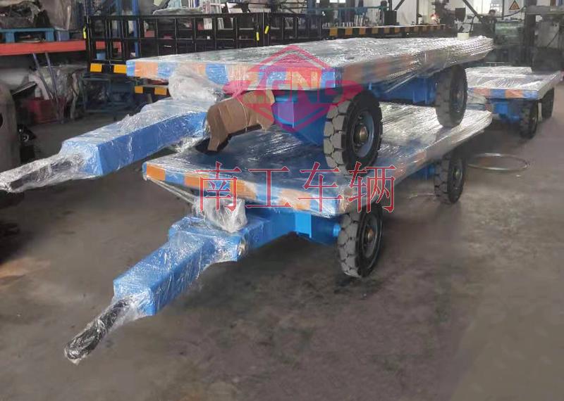3-ton flatbed trailer with detachable guardrails at the front and rear
